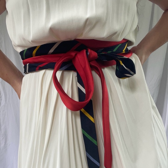 Custom handmade necktie obi wrap belt - Picture 3 of 9